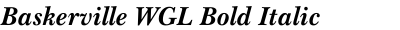 Baskerville WGL Bold Italic